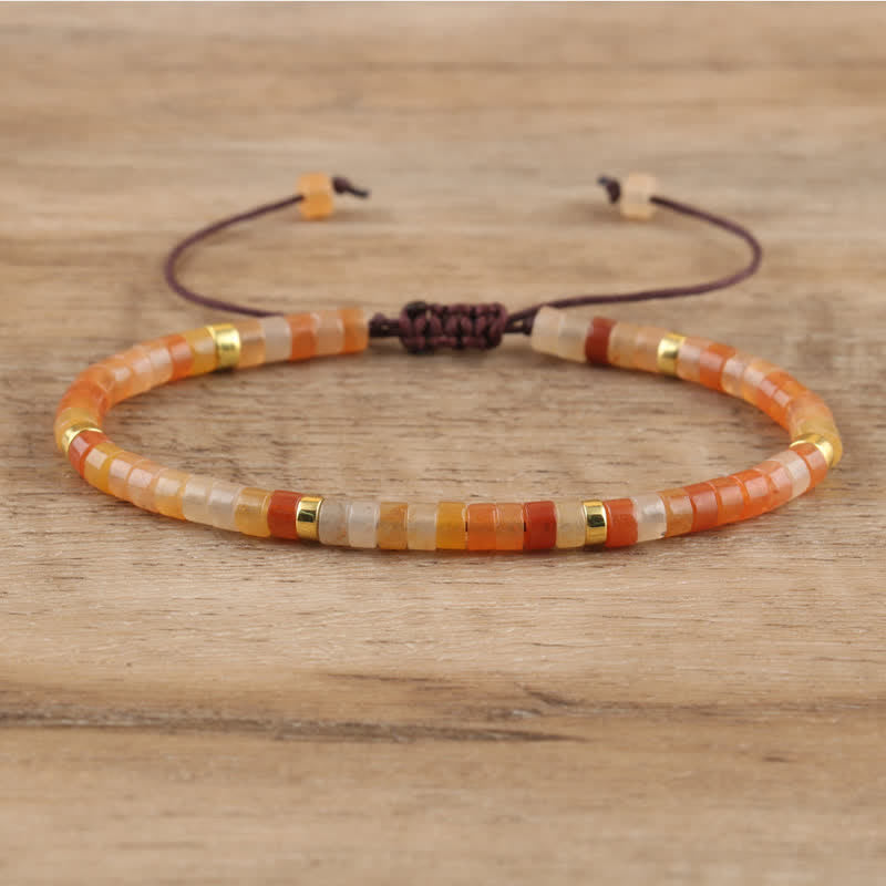 Seraphina Bracelet - Braided Natural Stone Bead Design