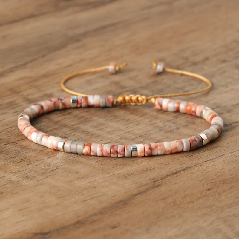 Seraphina Bracelet - Braided Natural Stone Bead Design