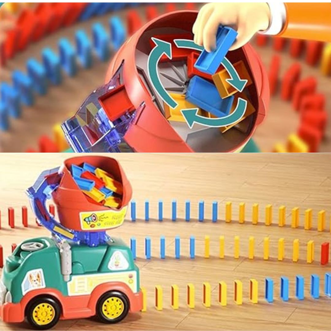 ColorDash Truck - Automatic Domino Laying Machine for Kids