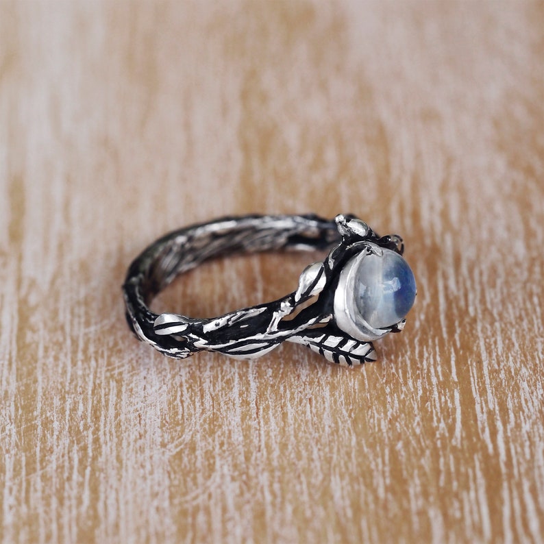 Iris Moonstone Statement Ring - Bold Elegant Statement Piece
