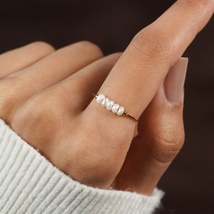 Sophie Gold Pearl Ring - Timeless Luxury