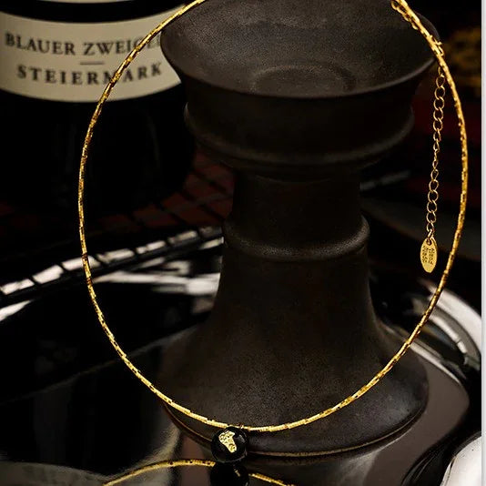 Iris Necklace - Vintage Gold-Dipped Statement Necklace