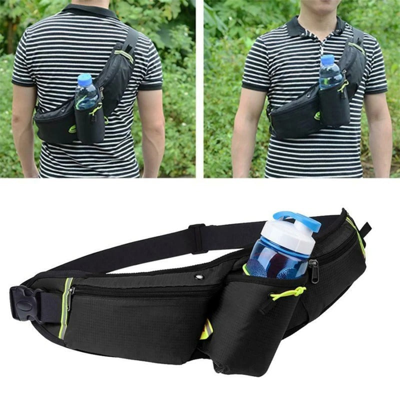 RunEase Belt - Waterproof Running Belt with Water Bottle Holder
