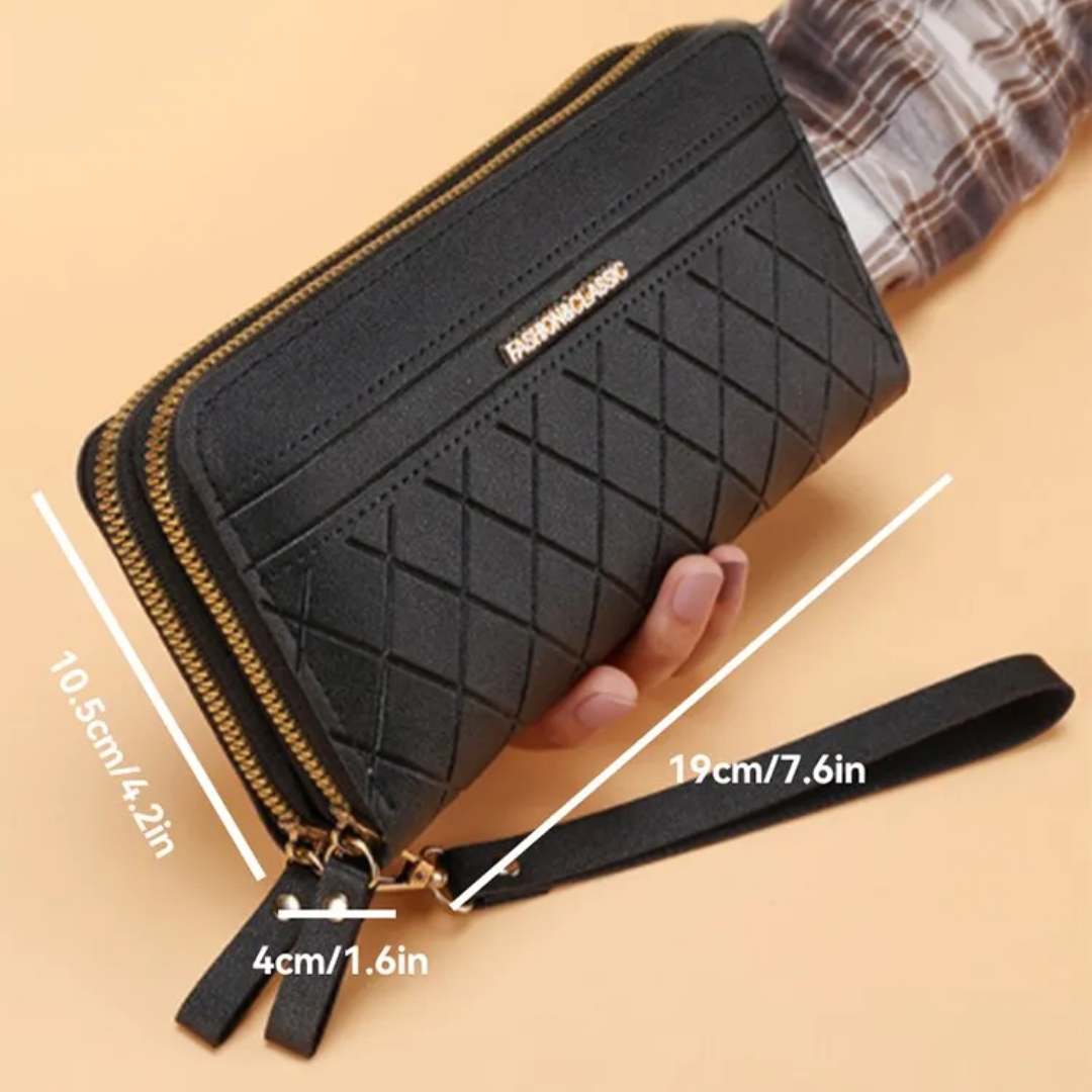 SleekWallet - Quilted Wristlet Wallet for Everyday Essentials