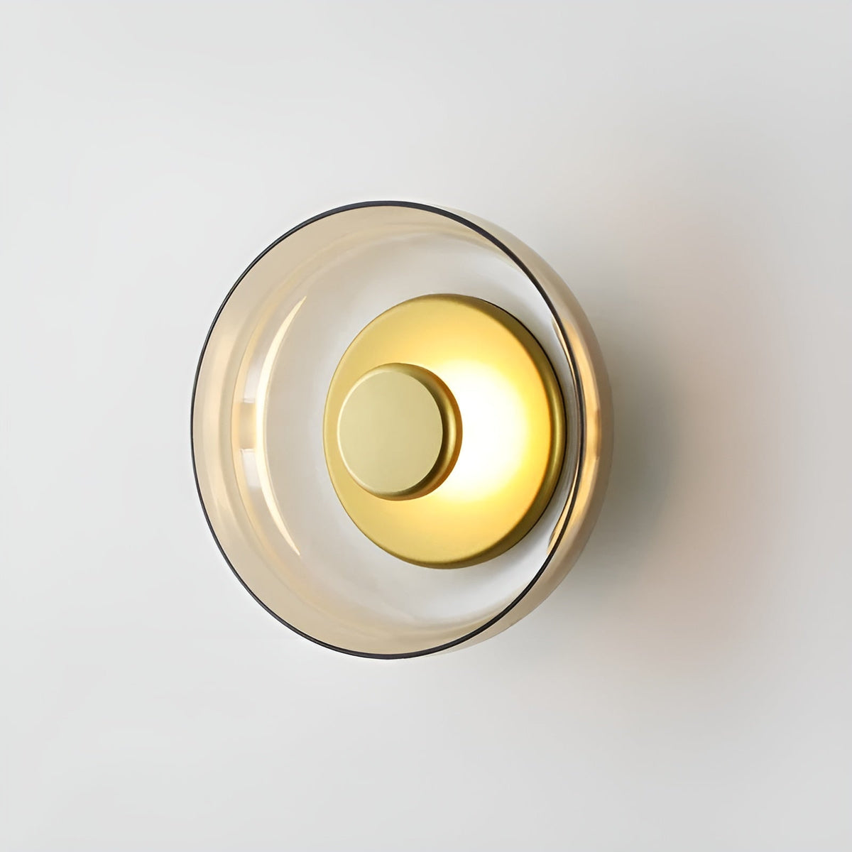 CiBrix - Glass Wall Lamp With Gold Accents