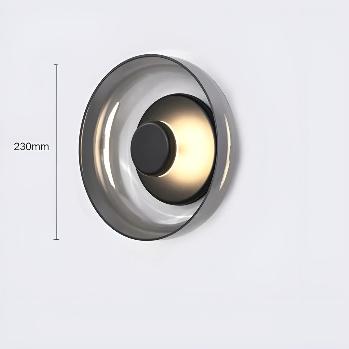 CiBrix - Glass Wall Lamp With Gold Accents