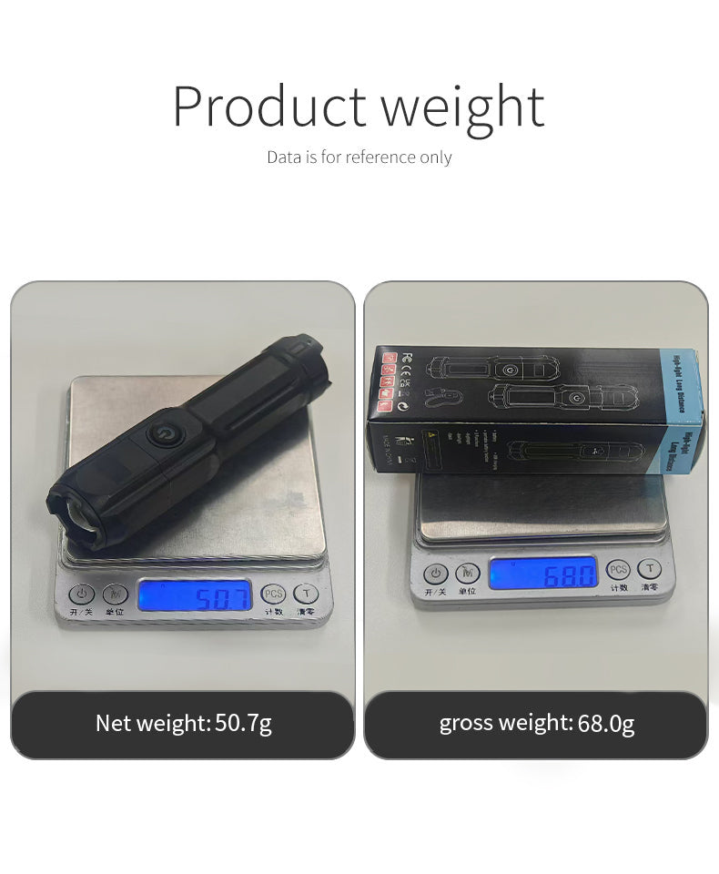 Evoltra - Rechargeable LED Flashlight with Zoom