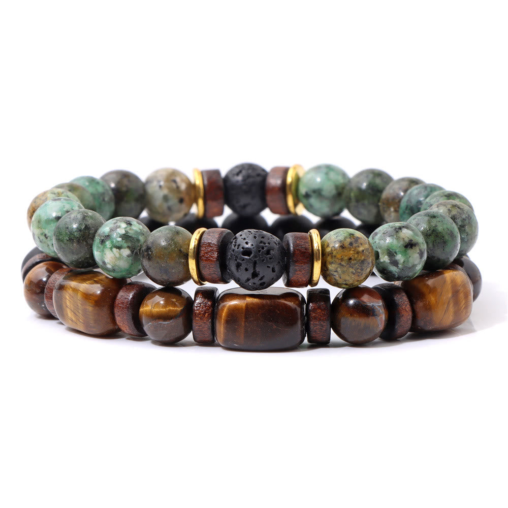 Naya Collection - African Turquoise & Tiger Eye Bracelet