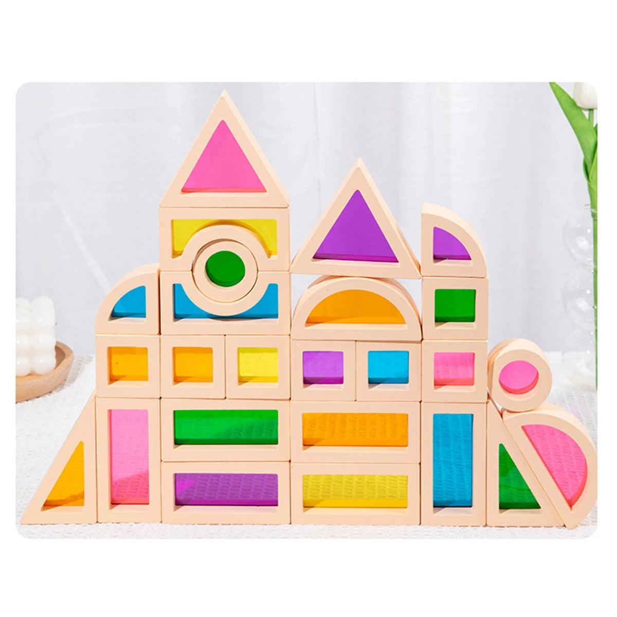 CreativeBlocks - Colorful Wooden Play Blocks for Kids