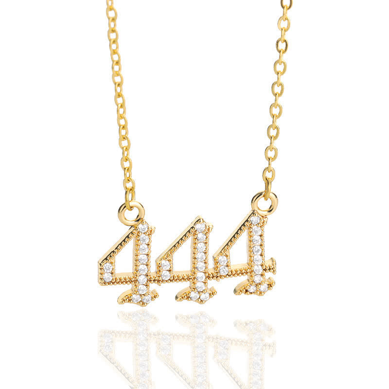 Seraphina Angel Number Necklace - Zirconia Pendant Symbolizing Protection and Love