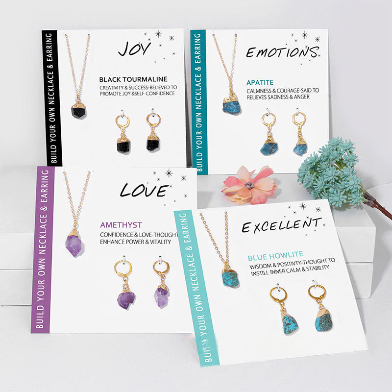 MoraVeil - Crystal Jewelry Set with Necklace and Earrings
