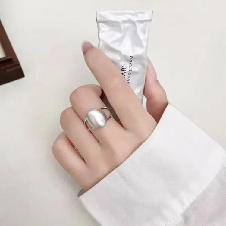 Lucienne - Brushed Silver Half-Dome Ring