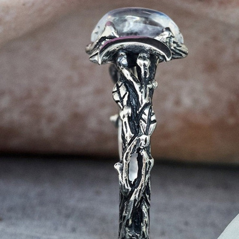 Iris Moonstone Statement Ring - Bold Elegant Statement Piece