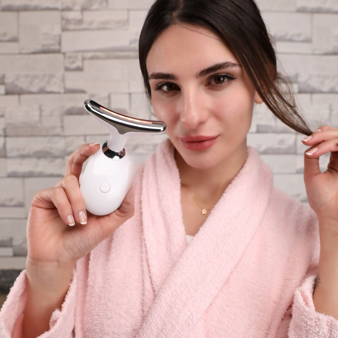 SereneTouch Massager - 3-in-1 Vibration, Heat, and Light Therapy for Face and Neck