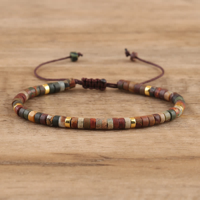 Seraphina Bracelet - Braided Natural Stone Bead Design