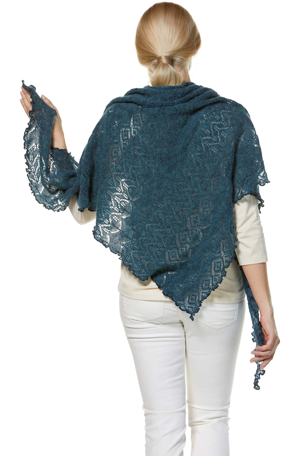 SoftWeave Scarf - Elegant Openwork Knit in Lightweight Fabric