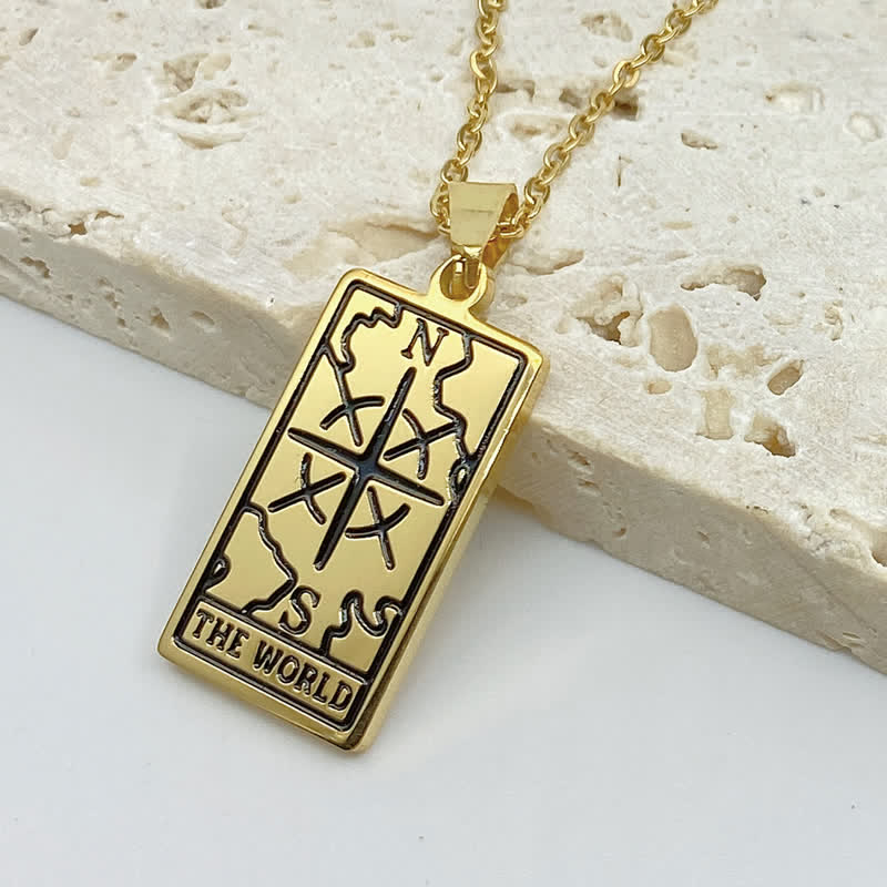 Cyrenna - Vintage Tarot Card Luck Charm Necklace