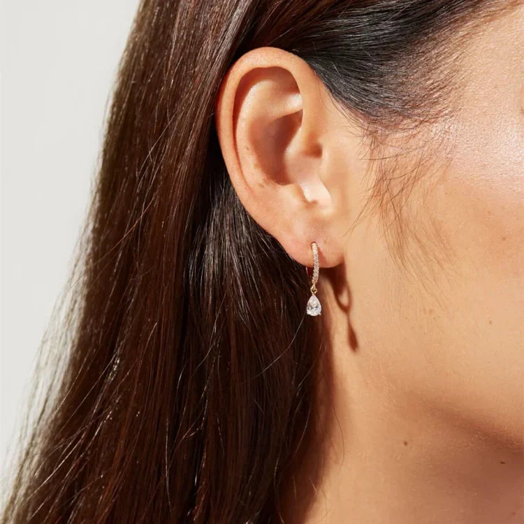 Valerie Collection - Handmade 14K Gold-Plated Zirconia Earrings