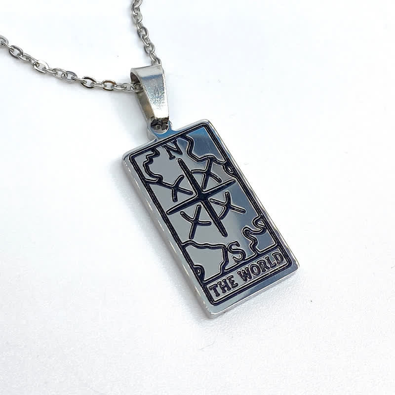 Cyrenna - Vintage Tarot Card Luck Charm Necklace