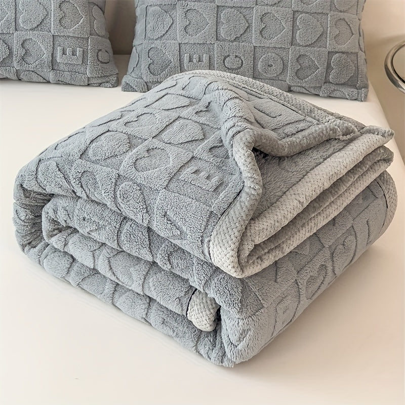 Helquist - Reversible Heart Pattern Throw