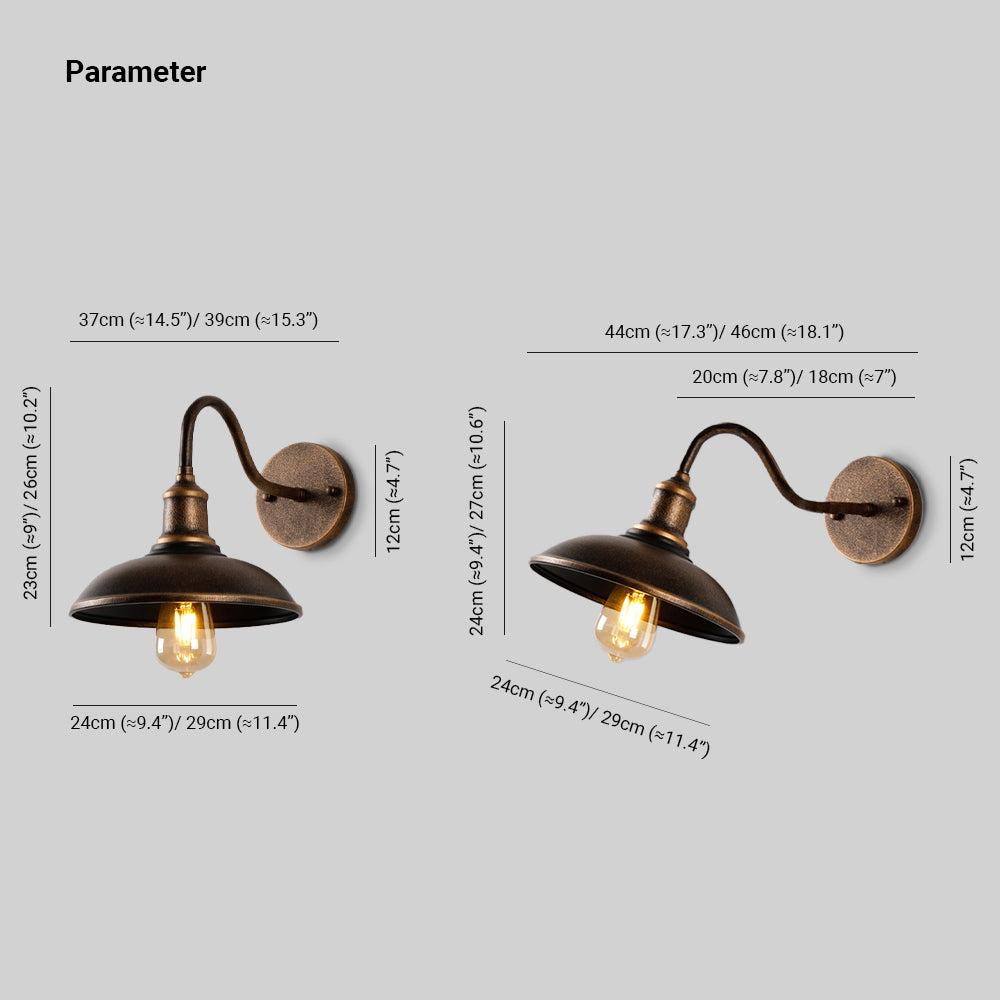 Alessio - Vintage-Style Antique Brass Waterproof Outdoor Wall Lamp, IP65 Rated