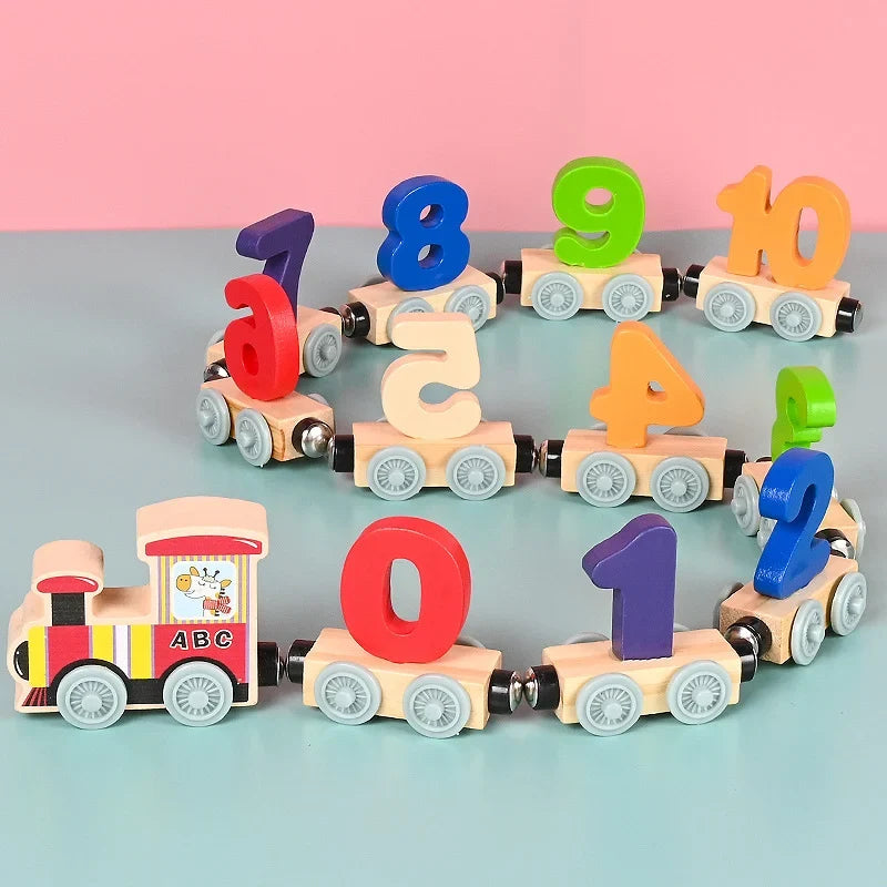 Gronavex - Educational Wooden Train Toy for Kids