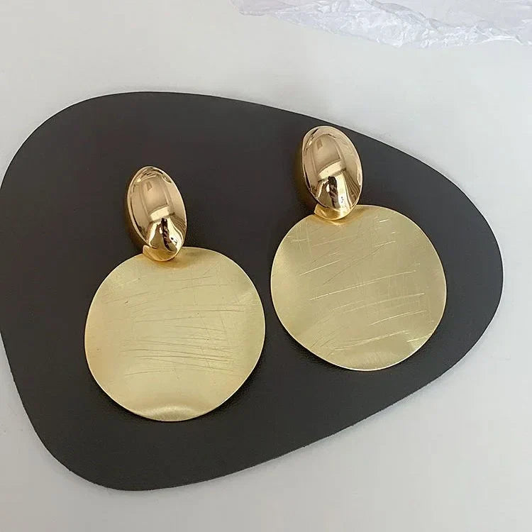 Bowdrift - Gold-Plated Round Drop Earrings