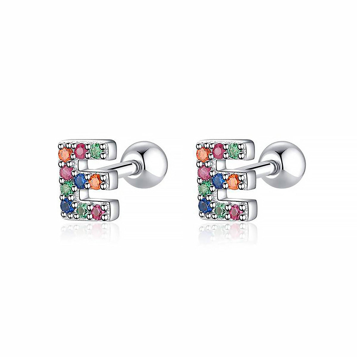 Letria - Colorful Initial Letter Earrings