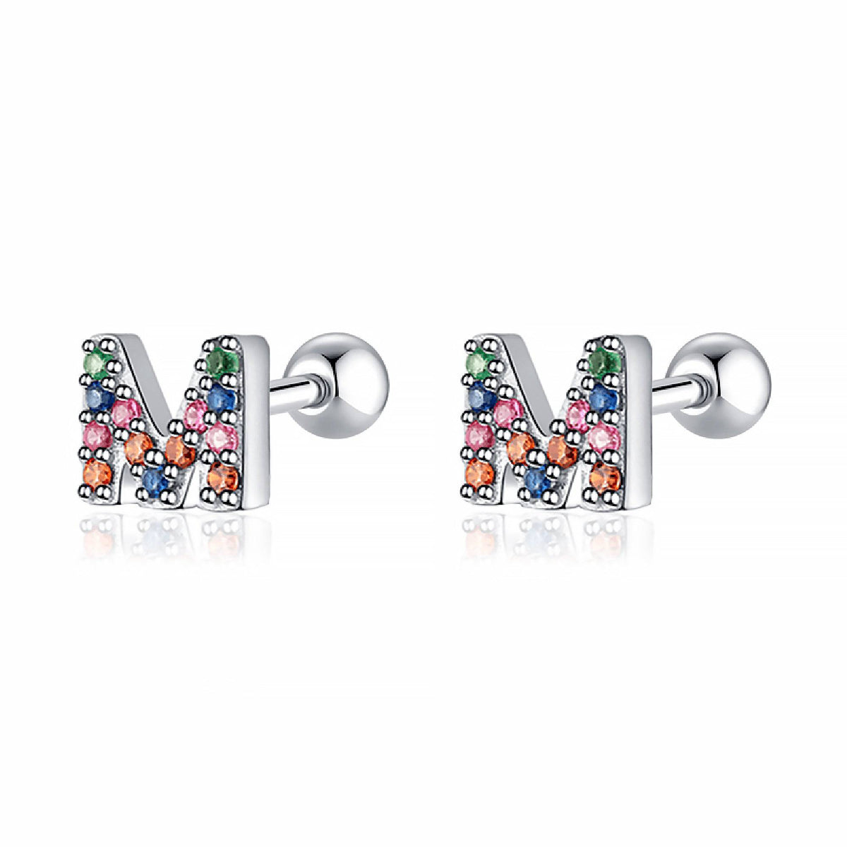 Letria - Colorful Initial Letter Earrings