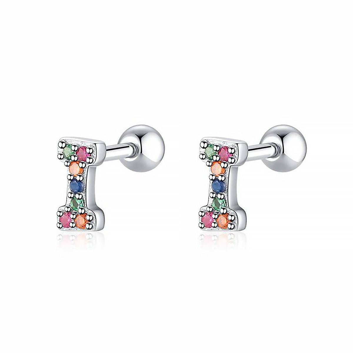 Letria - Colorful Initial Letter Earrings
