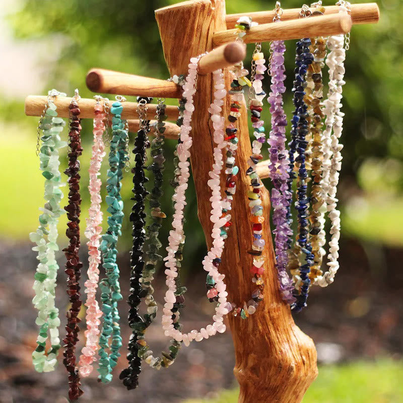 Welvora - Elegant Polished Crystal Necklace
