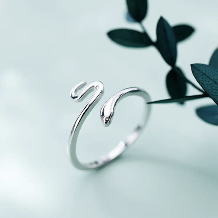 Atheris - Adjustable Sterling Silver Snake Ring