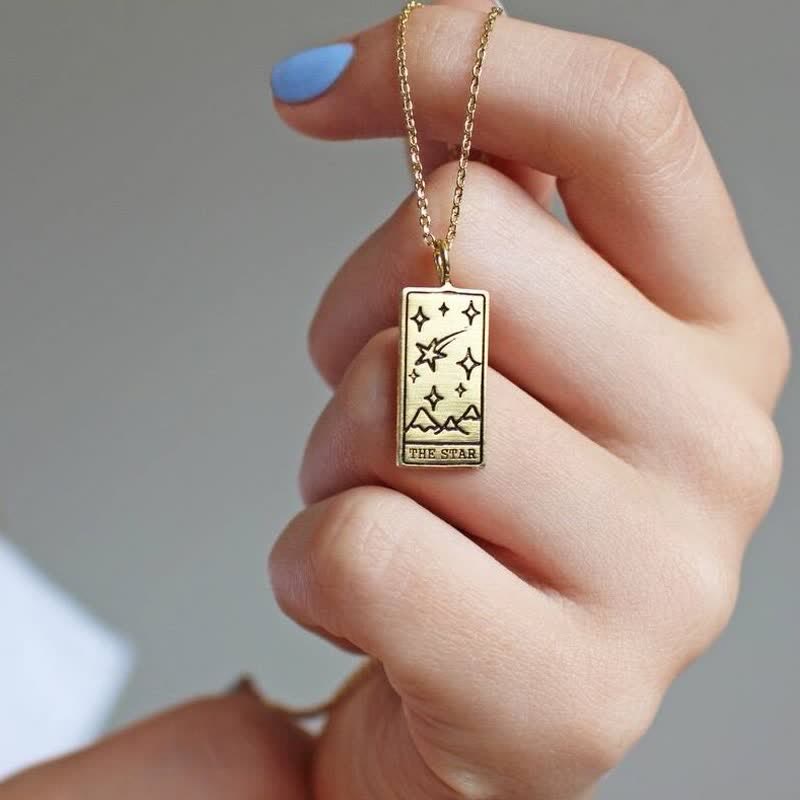 Cyrenna - Vintage Tarot Card Luck Charm Necklace