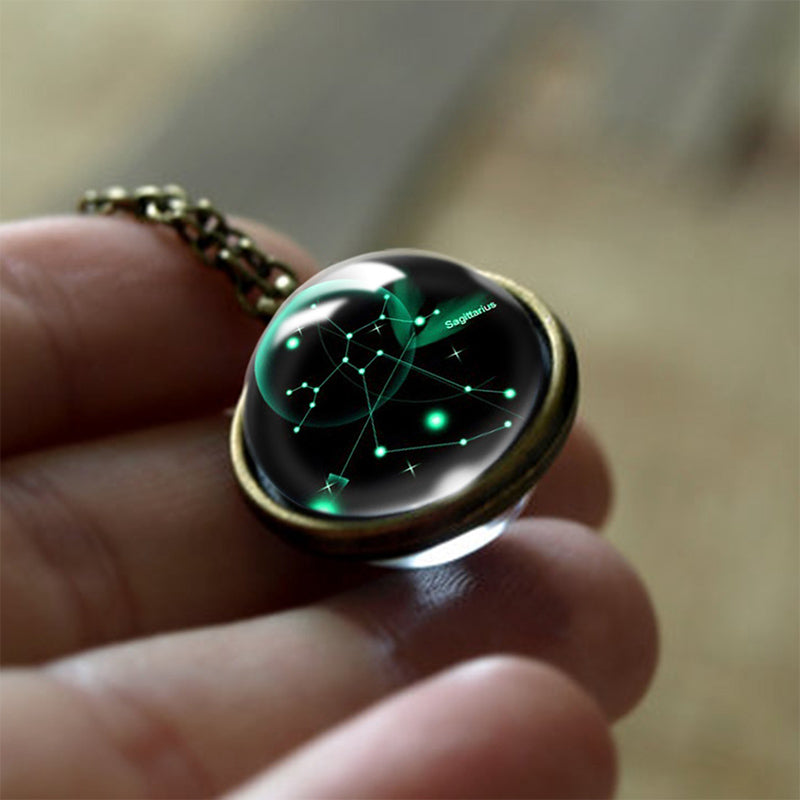 Sofia - Glass 12 Zodiac Sign Protective Pendant Necklace
