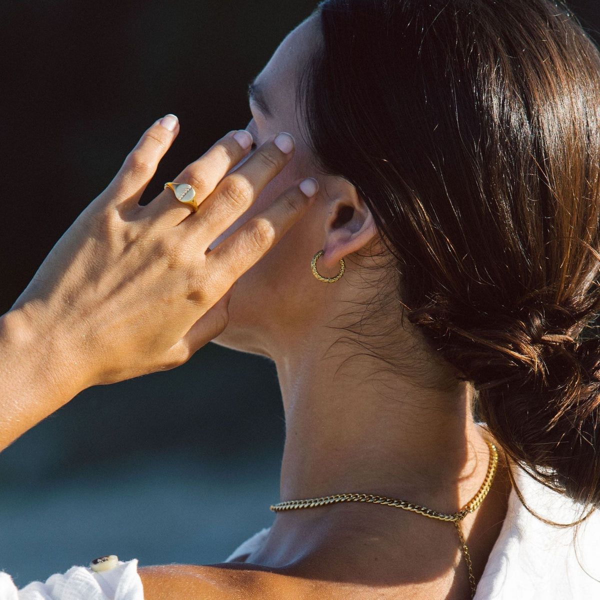 Uzora - Hammered Hoop Earrings for Everyday Style
