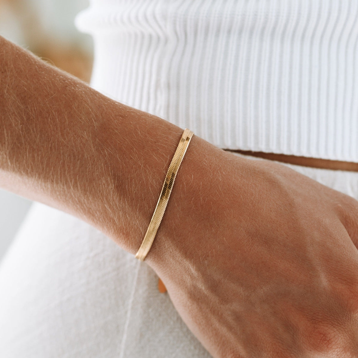Lana - Elegant Herringbone Bracelet