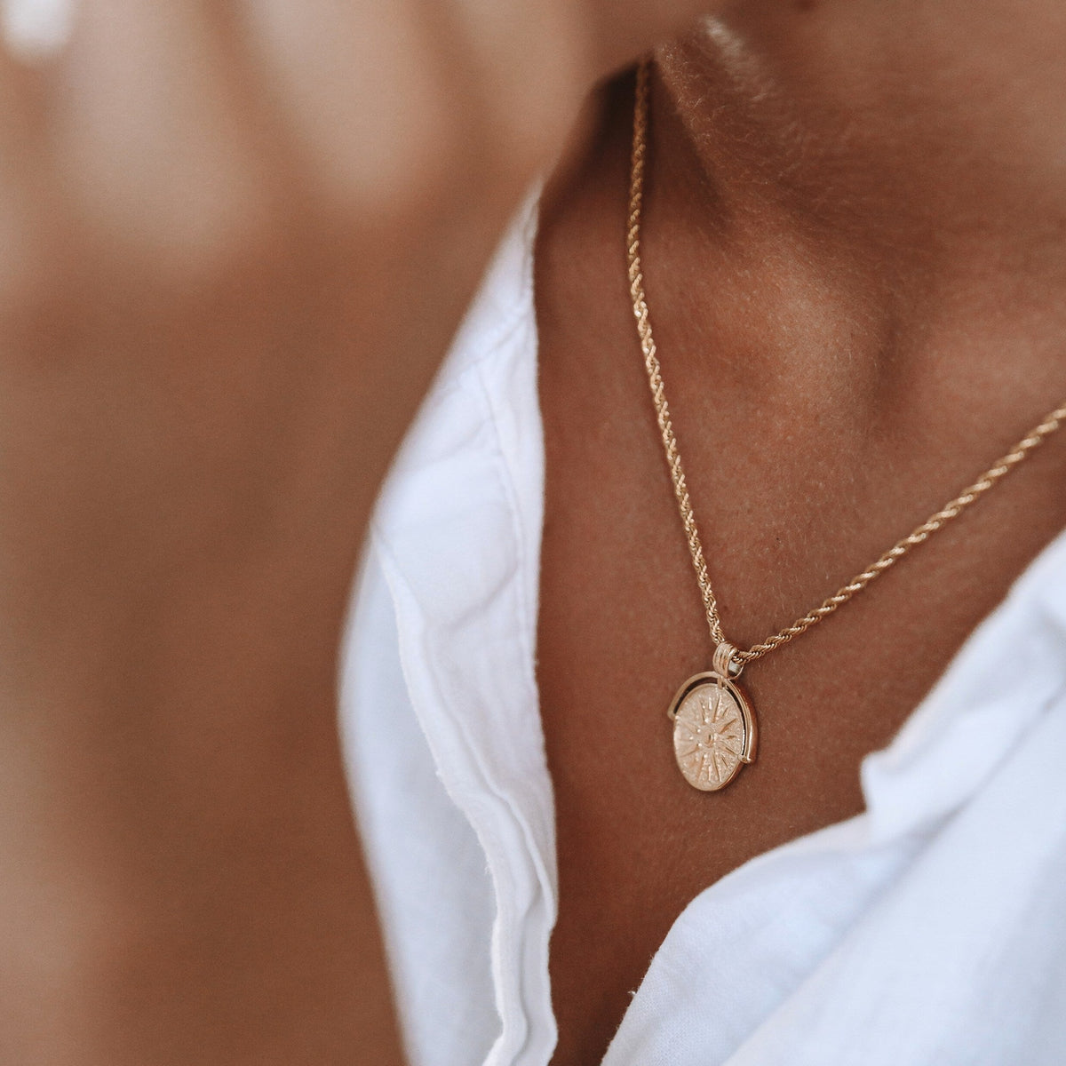 Aurora Sun Pendant Necklace - A Radiant Everyday Charm