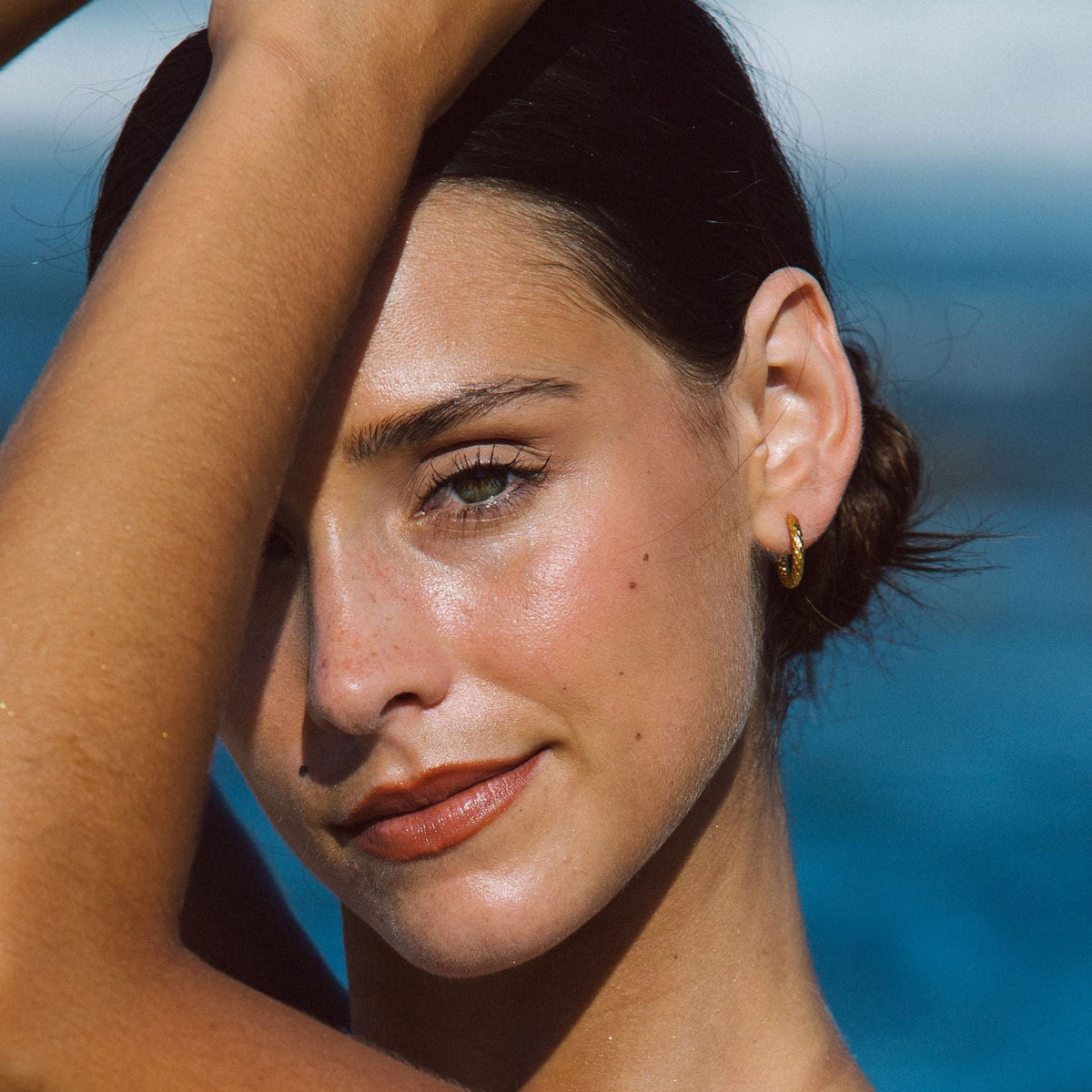 Uzora - Hammered Hoop Earrings for Everyday Style