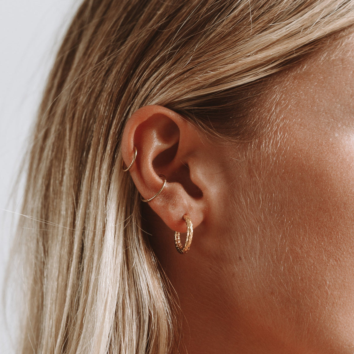 Uzora - Hammered Hoop Earrings for Everyday Style