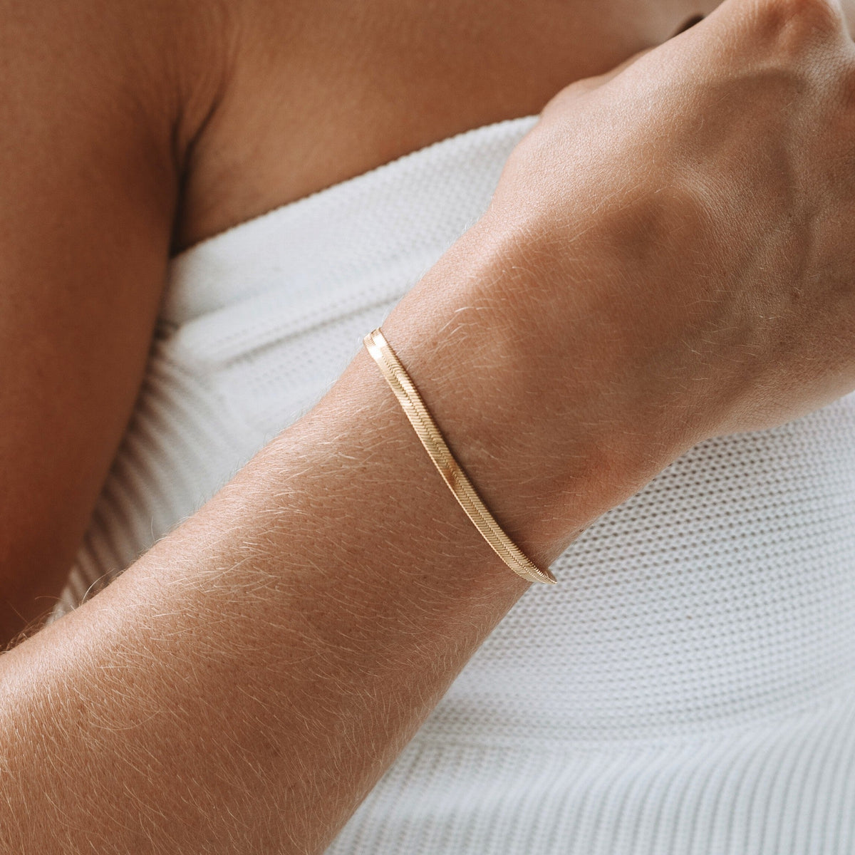 Lana - Elegant Herringbone Bracelet
