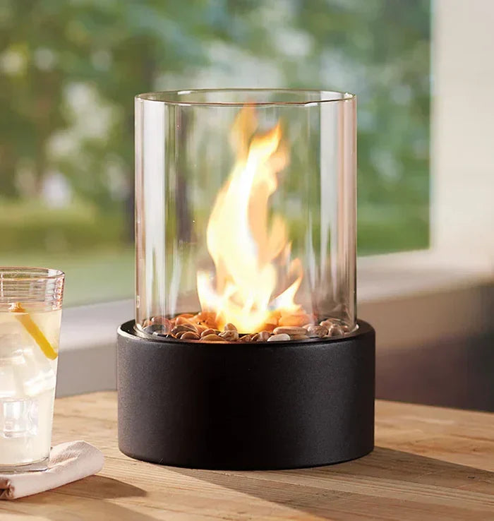 GlowLuxe - Elegant Portable Tabletop Fire Lantern