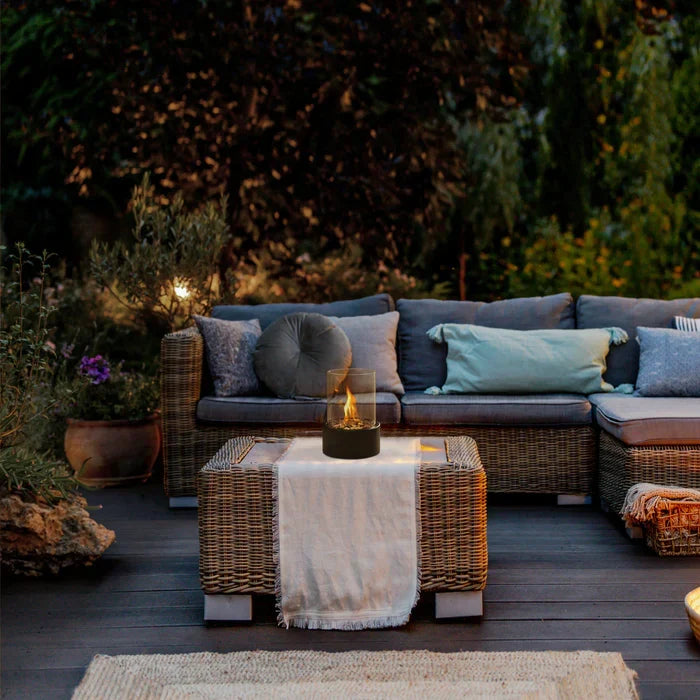 GlowLuxe - Elegant Portable Tabletop Fire Lantern