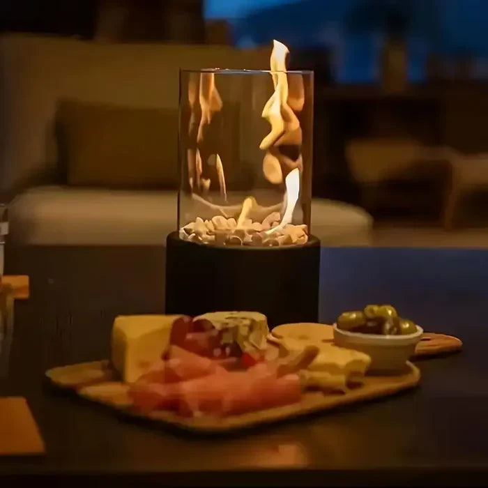 GlowLuxe - Elegant Portable Tabletop Fire Lantern