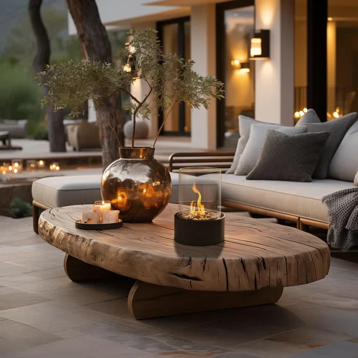 GlowLuxe - Elegant Portable Tabletop Fire Lantern