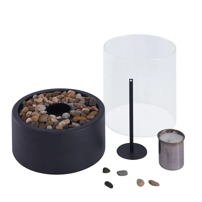 GlowLuxe - Elegant Portable Tabletop Fire Lantern