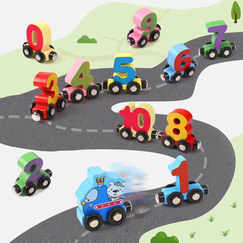 Gronavex - Educational Wooden Train Toy for Kids