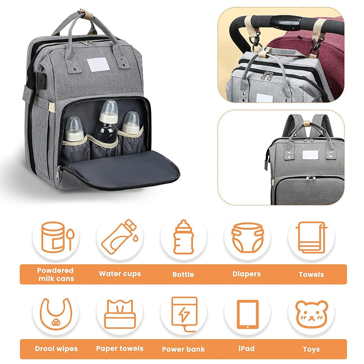 Micove - All-In-One Baby Diaper Travel Bag