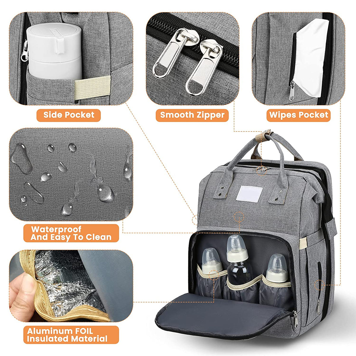 Micove - All-In-One Baby Diaper Travel Bag