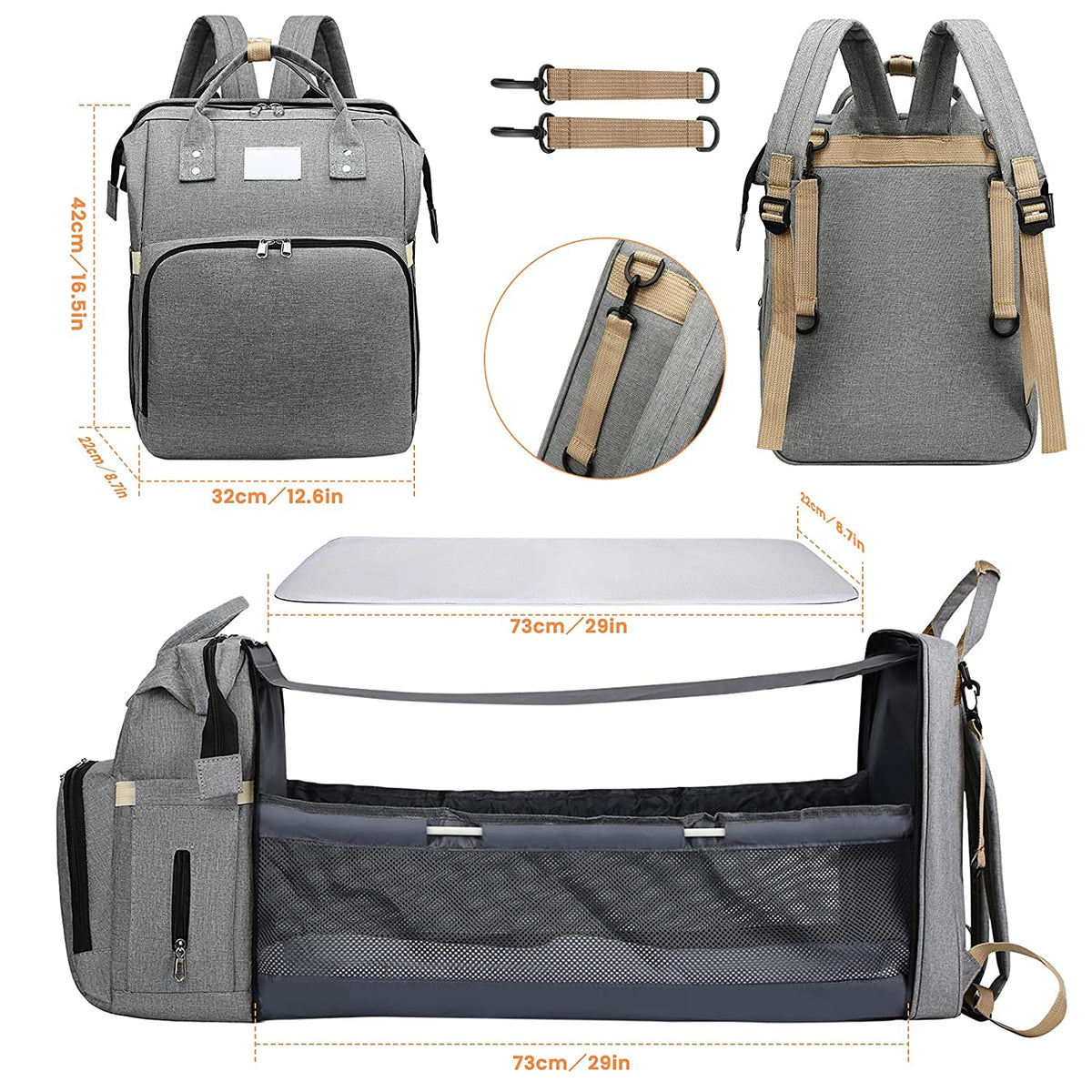 Micove - All-In-One Baby Diaper Travel Bag