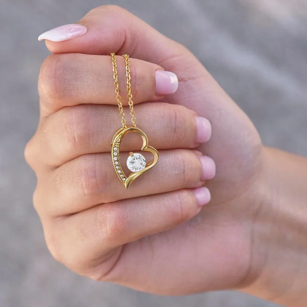Diamond Love - Elegant Heart Necklace for Her